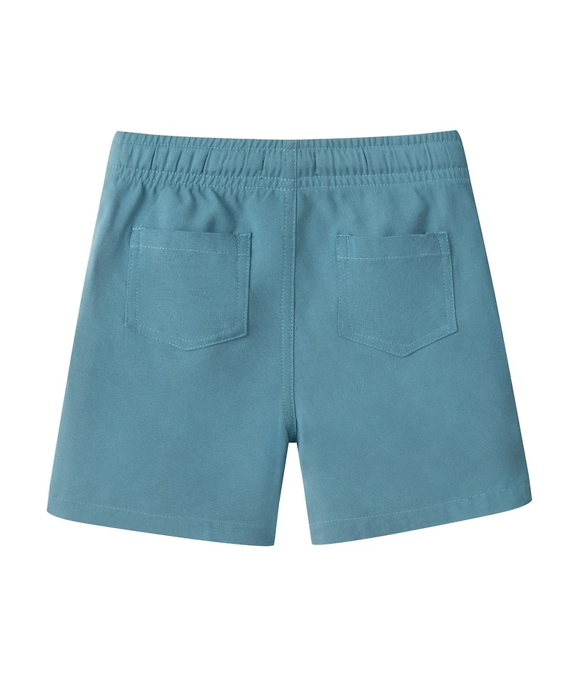 Andy & Evan Toddler Boys Toddler/Child Teal Striped Buttondown and Linen Shorts Set