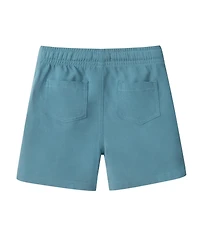 Andy & Evan Toddler Boys Toddler/Child Teal Striped Buttondown and Linen Shorts Set