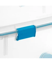 Sterilite 120Qt Clear Plastic Wheeled Storage Bin w/ Gasket Latch Lid, (6 Pack)
