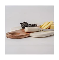 Verve Culture Marble Serving Board with Hole Handles