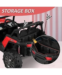 Tobbi 12V Kids Electric Battery-Powered Ride On 3 Speed Toy Suv Buggy Car, Red