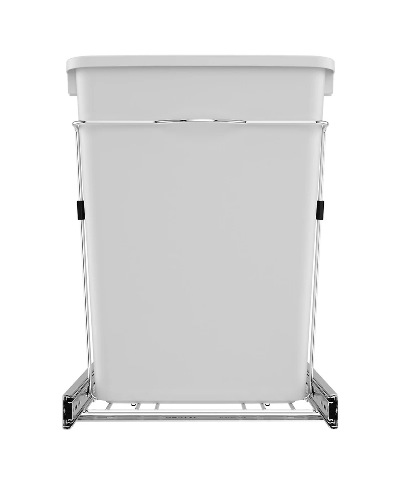 Rev-a-Shelf Double Pullout Trash Can 35 qt. for Kitchen, White, Rv-18KD-11C S