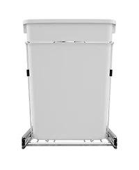 Rev-a-Shelf Double Pullout Trash Can 35 qt. for Kitchen, White, Rv-18KD-11C S