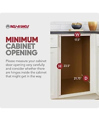 Rev-a-Shelf Double Pullout Bottom Mount Trash Can 50 qt., Gray, 4WCBM-2150DM-2