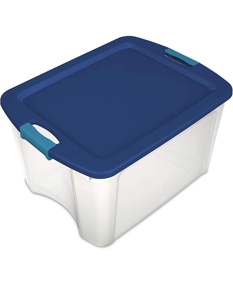 Sterilite 18 Gallon Stackable Latch and Carry Storage Container, Clear (6 Pack)