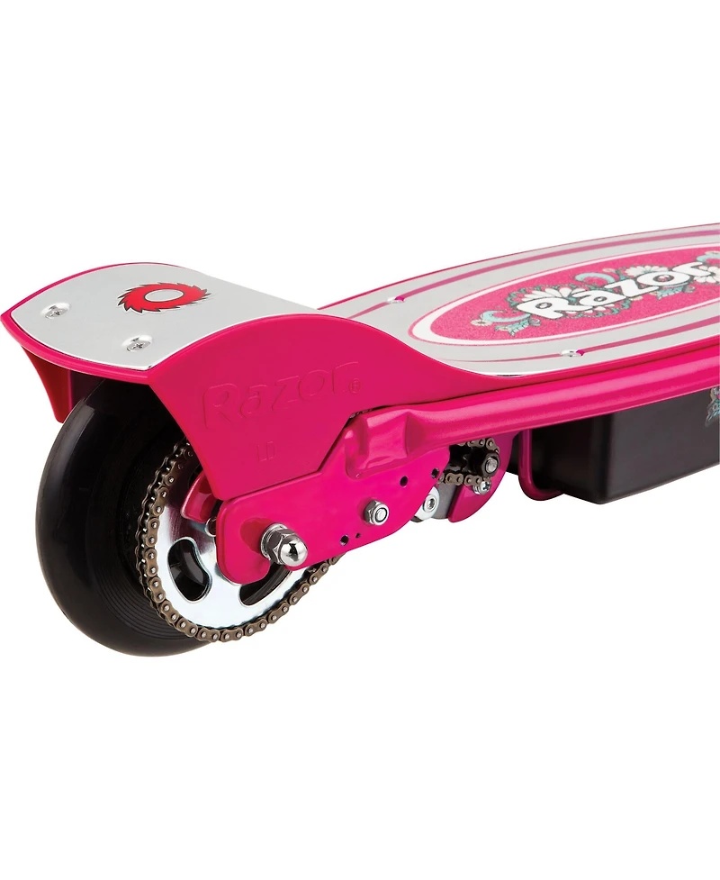 Razor Power Core E100 Electric Scooter w/ Hand Operated Front Brake, Daisy Pink