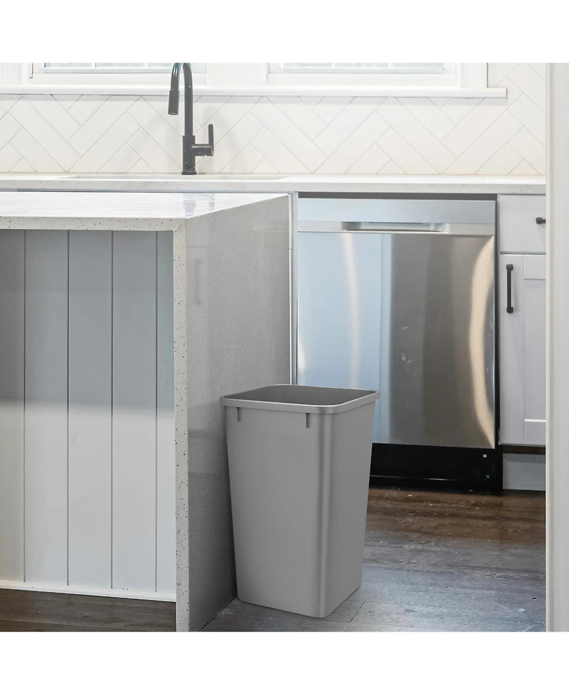 Rev-a-Shelf Polymer Replacement 27 qt. Trash Bin, Silver, 2 Pack, Rv-1024-17-2