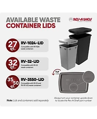 Rev-a-Shelf Polymer Replacement 35 qt. Trash Bin, Silver, 2 Pack, Rv-35-17-2