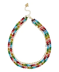 Guess Rainbow Multi Layered Beaded Necklace