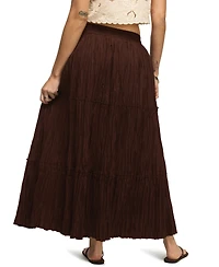 Lucky Brand Women's Tiered Broomstick Pull-On Maxi Skirt