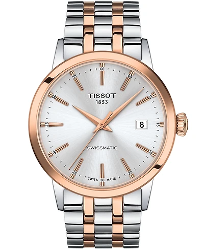 Tissot Men's Swiss Automatic Classic Dream Two-Tone Stainless Steel Bracelet Watch 42mm
