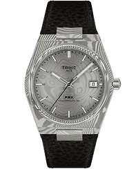 Tissot Unisex Black Leather Bracelet Watch, 38mm