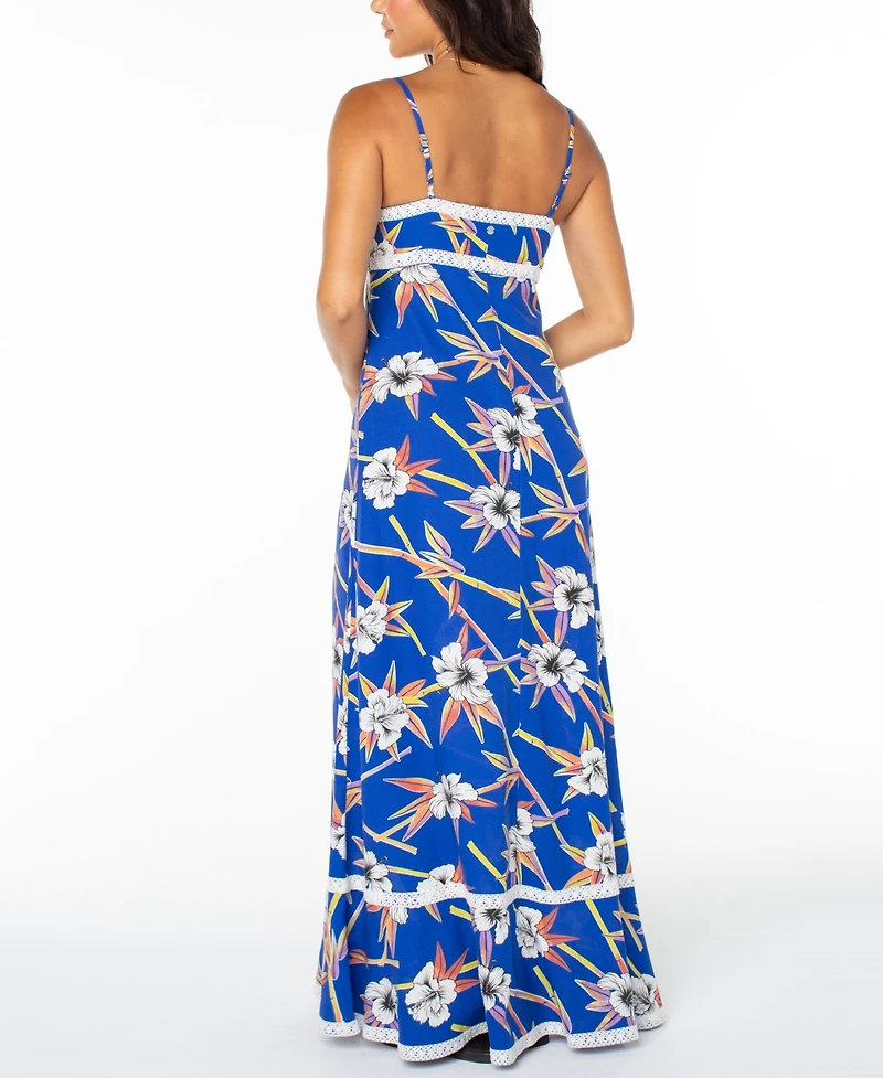 Roxy Women's Balmy Sunset Straight Neck Maxi Dress