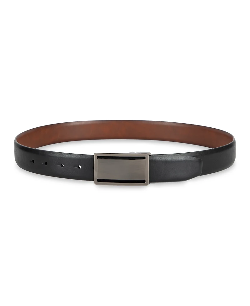 Alfani Men's Reversible Cut-Out Plaque Belt, Created for Macy's