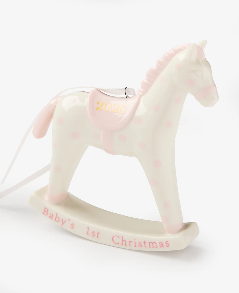 Holiday Lane Baby's First Pink Horse With Baby's 1st Christmas 2026 Ornament, Macy's Exclusive