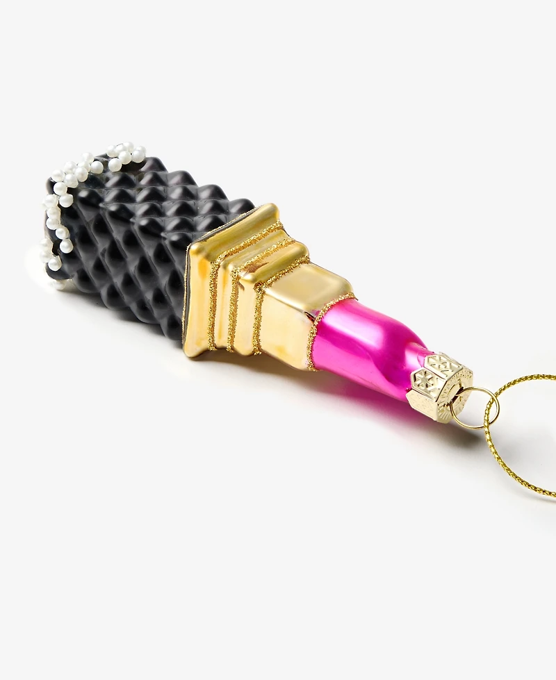Holiday Lane Beauty Boom Glass Lipstick Ornament, Macy's Exclusive