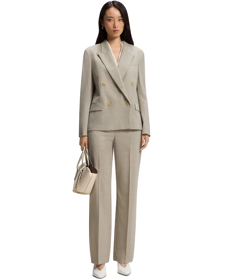 Boss by Hugo Women's Melange Virgin Wool Regular-Fit Blazer
