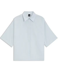 Boss by Hugo Boss Women's Cotton Poplin Relaxed-Fit Blouse