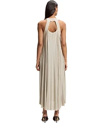 Boss by Hugo Boss Women's Plisse Pleated Halter Neck Dress