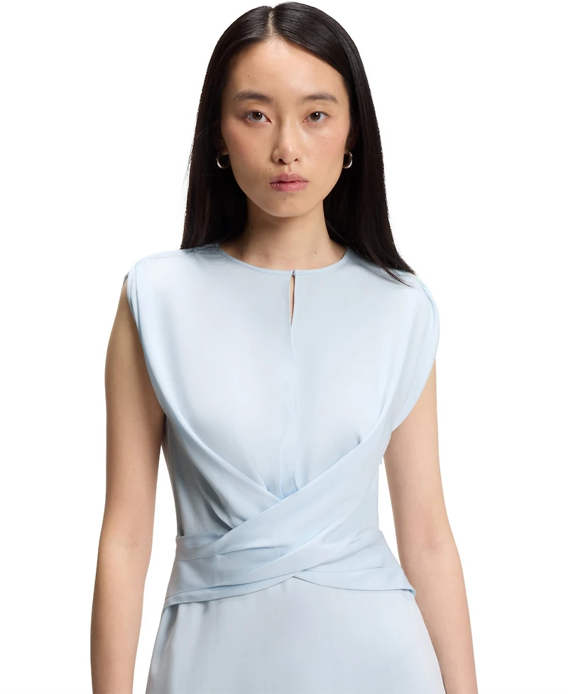 Boss by Hugo Women's Keyhole Neckline Wrap-Detail Dress