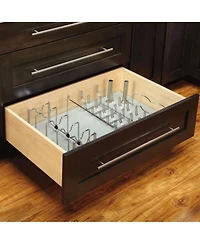 Rev-a-Shelf Kitchen Drawer Lid Organizer for Drawer Pegboards, Chrome, 5DLD-1-cr