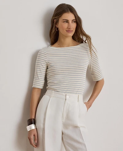 Lauren Ralph Striped Boatneck Top
