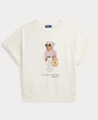 Polo Ralph Lauren Women's Island Fleece Bear Short-Sleeve Crewneck Sweatshirt