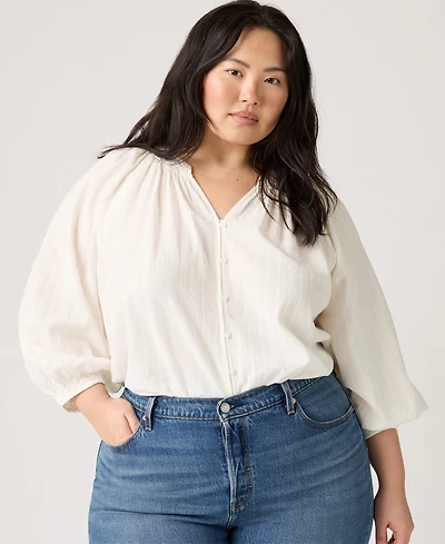 Levi's Plus Relaxed-Fit Button-Front Top