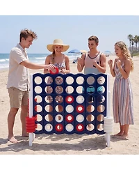 Costway Jumbo 4-to-Score 4 in A Row Board Game Set Outdoor Indoor Kids Adults Family Fun