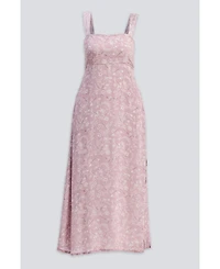 Reistor Women's Perfect Floral Maxi with Tapered Straps Pink