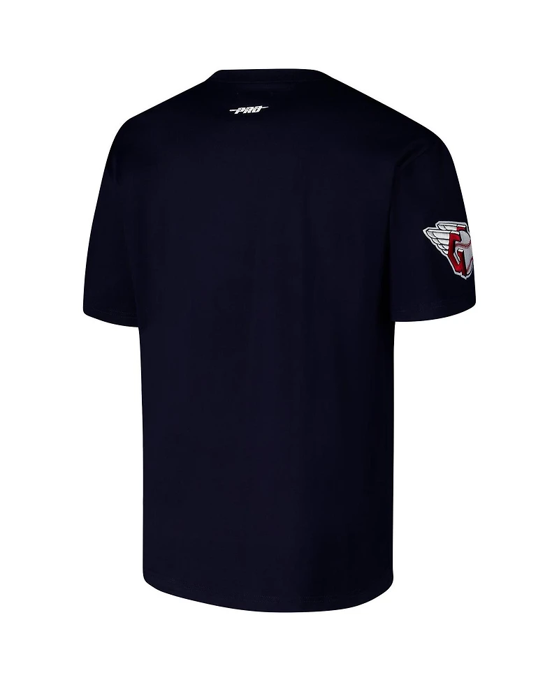 Pro Standard Men's Navy Cleveland Guardians Turn It Up Dropped Shoulder T-Shirt