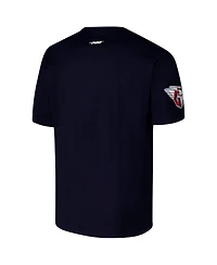 Pro Standard Men's Navy Cleveland Guardians Turn It Up Dropped Shoulder T-Shirt