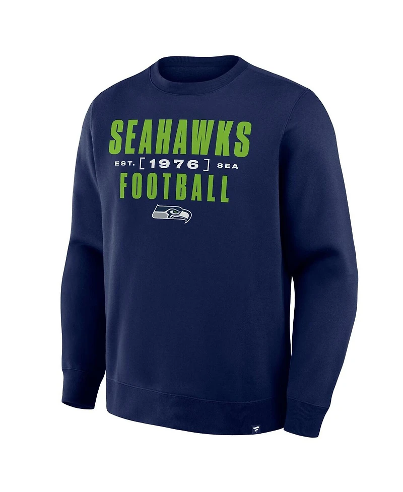 Fanatics Men's College Navy Seattle Seahawks Powerful Throw Legacy Pullover Sweatshirt