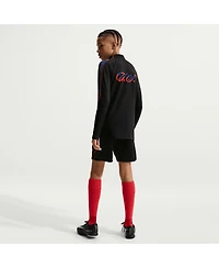 Nike Big Boys and Girls Black Usmnt 2026 Strike Dri-fit Long Sleeve Quarter-Zip Drill Top