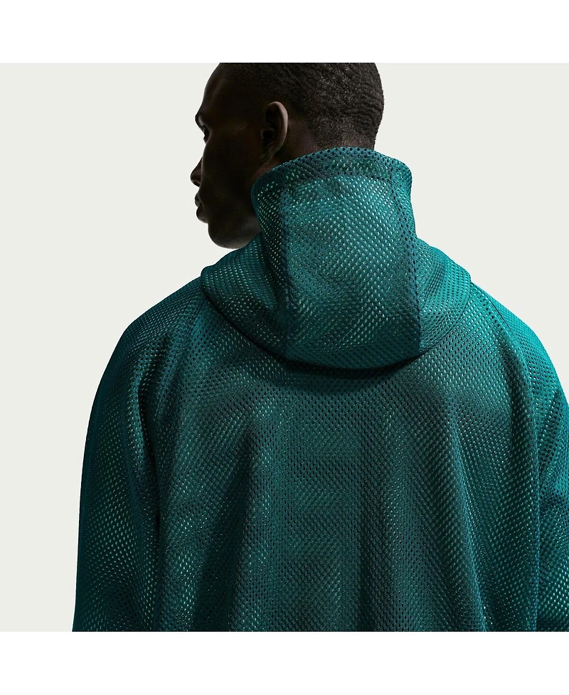 Nike Men's Green Brazil National Team 2026 Anthem Mesh Dri-fit Full-Zip Hooded Jacket