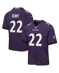 Nike Big Boys and Girls Derrick Henry Purple Baltimore Ravens Game Jersey
