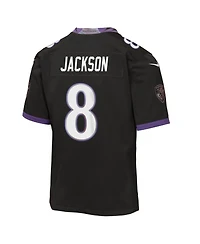Nike Big Boys and Girls Lamar Jackson Black Baltimore Ravens Alternate Game Jersey