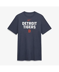 Nike Men's Heather Navy Detroit Tigers Stacked Tri-Blend T-Shirt