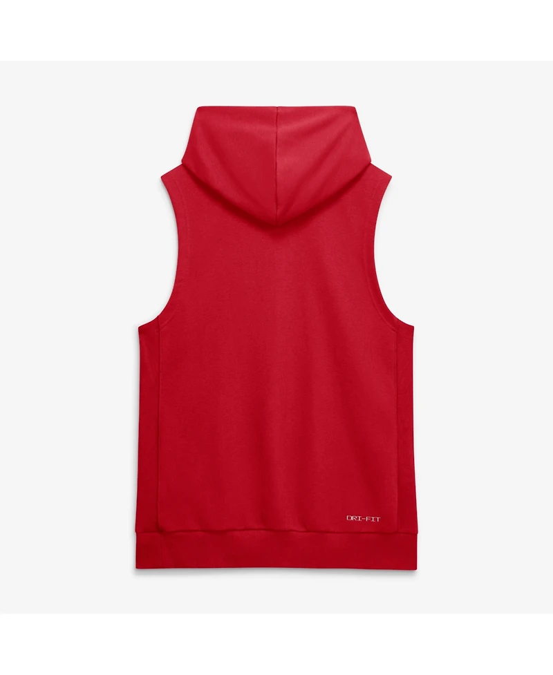 Nike Men's Red Los Angeles Angels Authentic Collection Standard Issue Dri-fit Sleeveless Hoodie