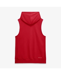 Nike Men's Red Los Angeles Angels Authentic Collection Standard Issue Dri-fit Sleeveless Hoodie