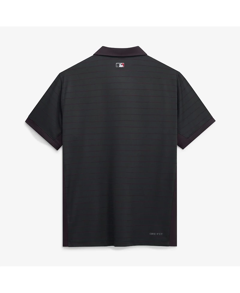 Nike Men's Cincinnati Reds Authentic Collection Striped Victory Dri-fit Polo Shirt