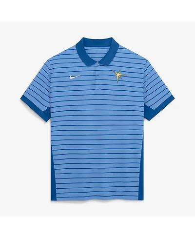 Nike Men's Light Blue Tampa Bay Rays Authentic Collection Striped Victory Dri-fit Polo Shirt