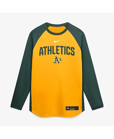 Nike Men's Gold Athletics Authentic Collection Raglan Dri-fit Sweatshirt