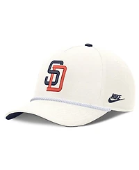 Nike Men's Cream San Diego Padres Cooperstown Rise Adjustable Hat