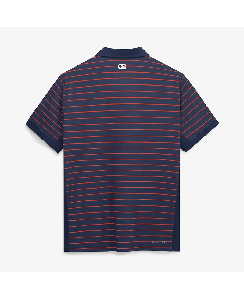 Nike Men's Navy/Orange Houston Astros Authentic Collection City Connect Striped Victory Dri-fit Polo Shirt