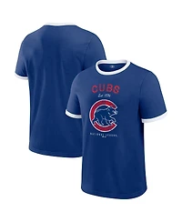 Fanatics Men's Royal Chicago Cubs Washed Ringer T-Shirt