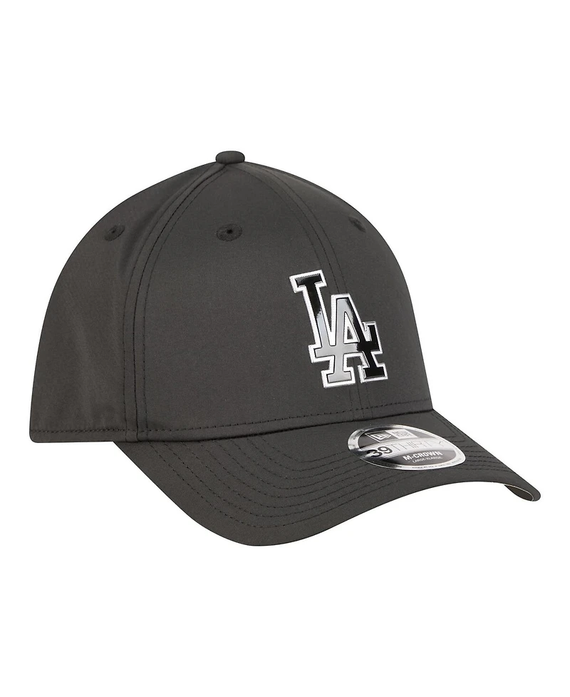 New Era Men's Black Los Angeles Dodgers Metallic 39THIRTY M-Crown Flex Hat