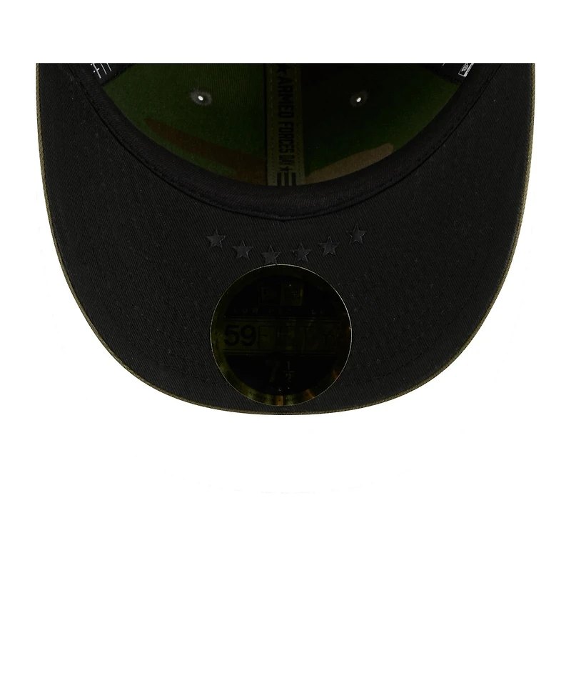 New Era Men's Olive Atlanta Braves 2026 Armed Forces Day Low Profile 59FIFTY Fitted Hat