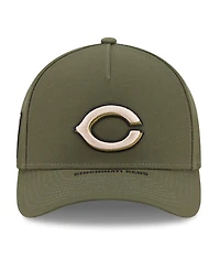 New Era Men's Olive Cincinnati Reds 2026 Armed Forces Day 9FORTY Adjustable Hat