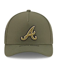 New Era Men's Olive Atlanta Braves 2026 Armed Forces Day 9FORTY Adjustable Hat